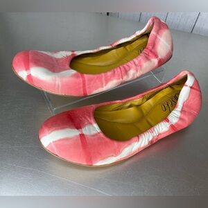 Sseko Ballet Flats Lightweight Pink White Shoes Slip On Size 36